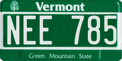 VT license plate NEE785