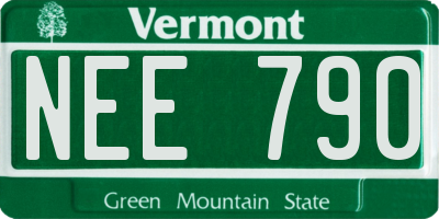 VT license plate NEE790