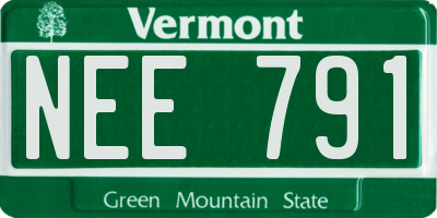 VT license plate NEE791