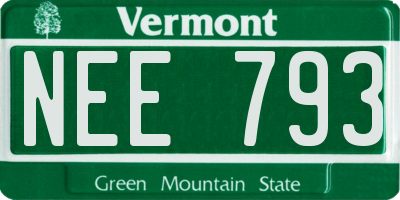 VT license plate NEE793