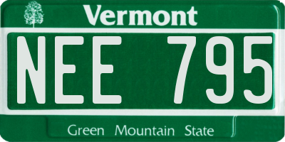 VT license plate NEE795