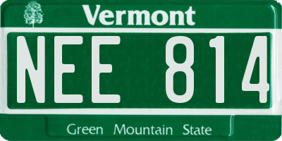 VT license plate NEE814