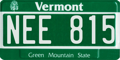 VT license plate NEE815