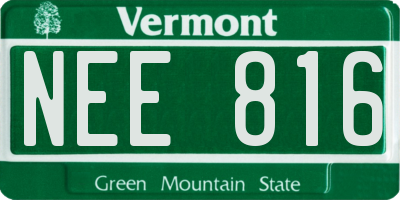 VT license plate NEE816