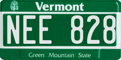 VT license plate NEE828