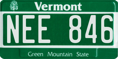 VT license plate NEE846