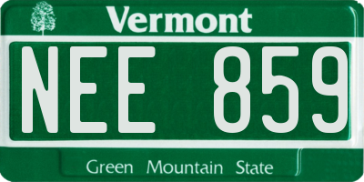 VT license plate NEE859