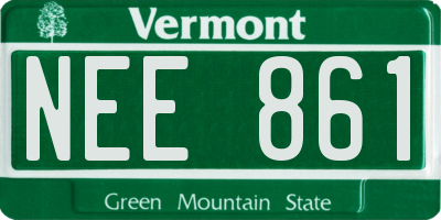VT license plate NEE861
