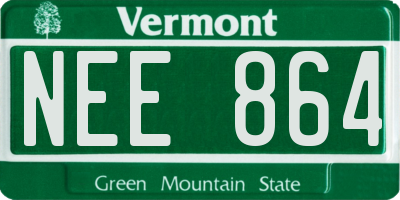 VT license plate NEE864