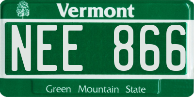 VT license plate NEE866