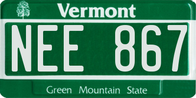 VT license plate NEE867