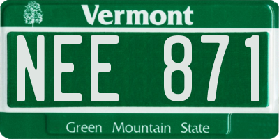 VT license plate NEE871