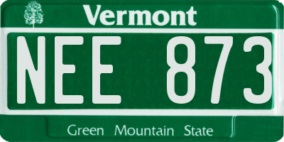 VT license plate NEE873