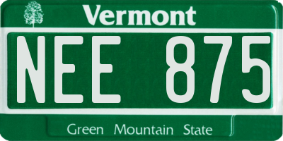 VT license plate NEE875