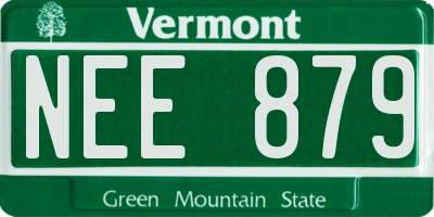 VT license plate NEE879