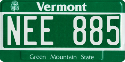VT license plate NEE885