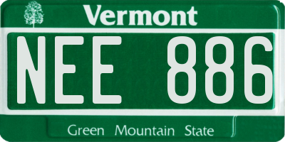 VT license plate NEE886