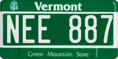 VT license plate NEE887