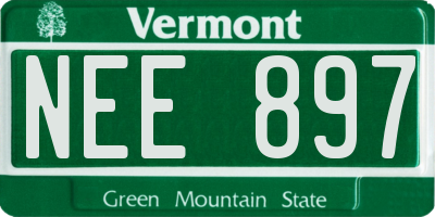 VT license plate NEE897