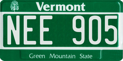 VT license plate NEE905