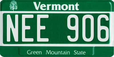 VT license plate NEE906
