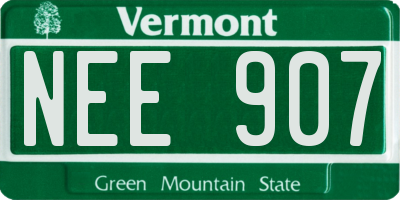 VT license plate NEE907