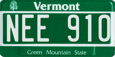 VT license plate NEE910