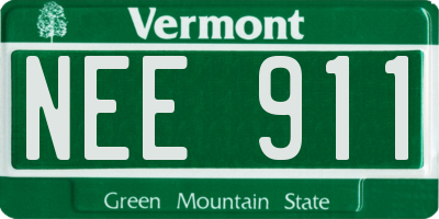 VT license plate NEE911