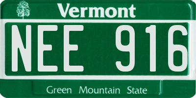 VT license plate NEE916