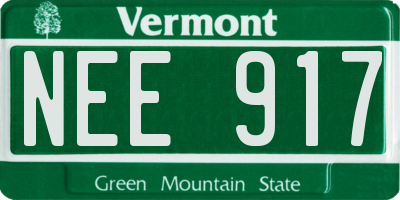 VT license plate NEE917