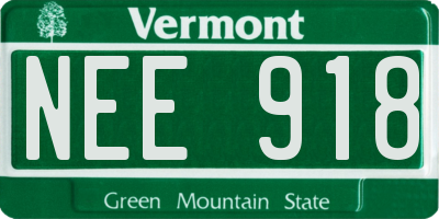 VT license plate NEE918