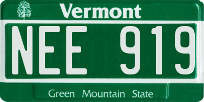 VT license plate NEE919