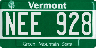 VT license plate NEE928