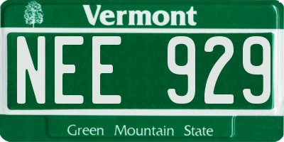 VT license plate NEE929