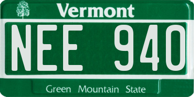 VT license plate NEE940