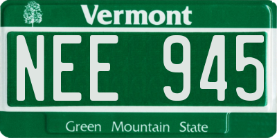 VT license plate NEE945