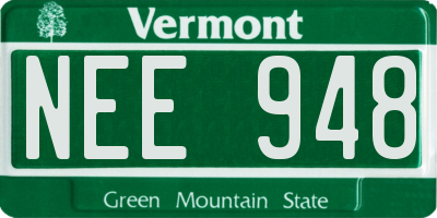 VT license plate NEE948