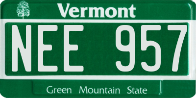 VT license plate NEE957