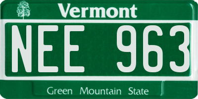 VT license plate NEE963