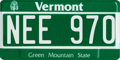 VT license plate NEE970