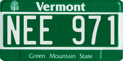 VT license plate NEE971