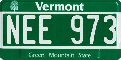 VT license plate NEE973