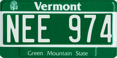 VT license plate NEE974