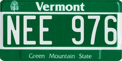 VT license plate NEE976