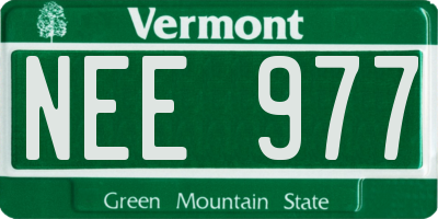 VT license plate NEE977
