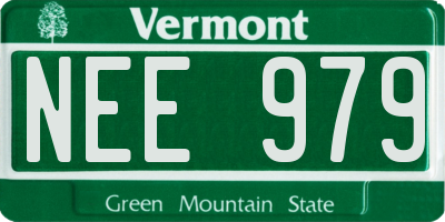 VT license plate NEE979