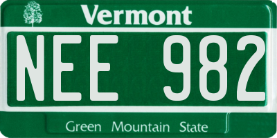 VT license plate NEE982