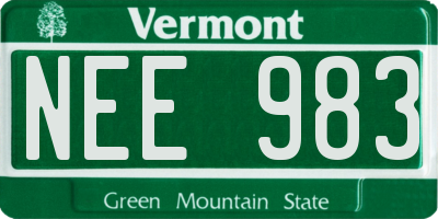 VT license plate NEE983
