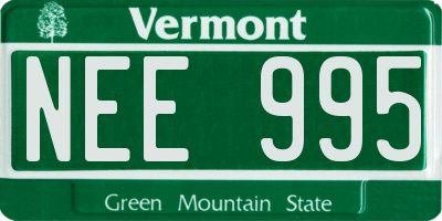 VT license plate NEE995