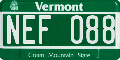 VT license plate NEF088
